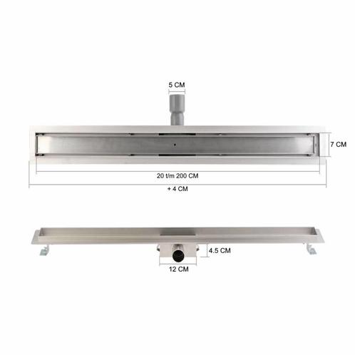 Aanbieding: Douchegoot RVS Drain met los sifon en DESIGN, Doe-het-zelf en Verbouw, Sanitair, Ophalen of Verzenden