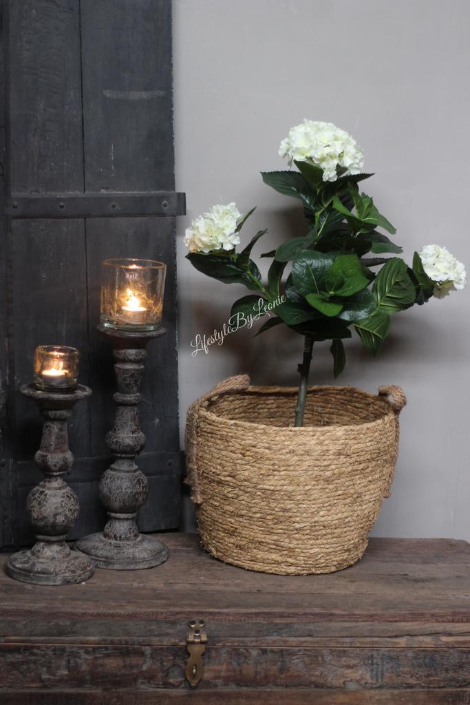 Bol kandelaar Old grey 40 cm, Huis en Inrichting, Woonaccessoires | Kandelaars en Kaarsen, Nieuw, Ophalen of Verzenden