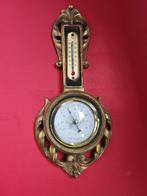 Aneroid barometer - Hout-verzilverd-mes-glans, Antiek en Kunst, Curiosa en Brocante