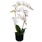 vidaXL Kunstplant orchidee met pot 65 cm wit, Verzenden, Nieuw