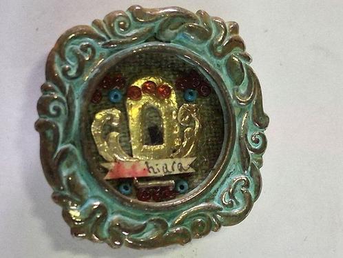 Reliekhouder - Glas, Legering, Papier, Textiel - 1850-1900 -, Antiek en Kunst, Kunst | Niet-Westerse kunst