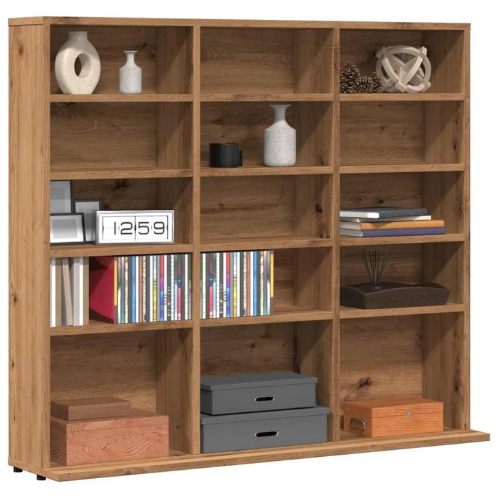 vidaXL Cd-kast 100x23x89,5 cm bewerkt hout artisanaal, Huis en Inrichting, Woonaccessoires | Cd- en Dvd-rekken, Nieuw, Verzenden