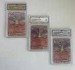 Pokémon - 3 Graded card - Charizard - GG - EX, Nieuw