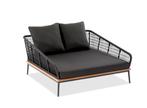 Niehoff Freeport Zonnebed Aluminium/Olefin - ZwartGrijs, Ophalen of Verzenden, Nieuw