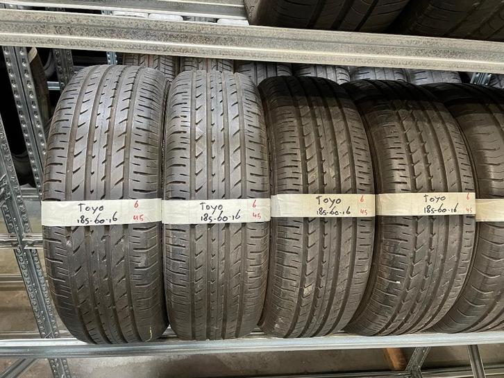 185-60-16 Toyo Zomerbanden 6mm Incl Montage 185 60 16, Auto-onderdelen, Banden en Velgen, 16 inch, Zomerbanden, 185 mm, Personenwagen
