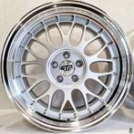 17 inch 5x100 GTP Wheels Type 020 - Silver Machined Lip, Auto-onderdelen, Banden en Velgen, Nieuw, 17 inch, Velg(en), Ophalen of Verzenden