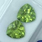 Zonder Minimumprijs - 2 pcs Groen Olivijn - 3.93 ct -, Sieraden, Tassen en Uiterlijk, Edelstenen, Nieuw