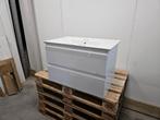 Badmeubel 80 x 46 cm glans wit met keramische wastafel met 1, Ophalen of Verzenden, Nieuw