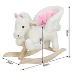 Pluchen schommelpaard met geluid en veiligheidsgordel, Verzenden, Nieuw