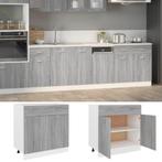 vidaXL Onderkast met lade 80x46x81,5 cm bewerkt hout grijs, Huis en Inrichting, Keuken | Keukenelementen, Nieuw, Verzenden