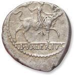 Romeinse Republiek. L. Valerius Acisculus. Denarius Rome, Postzegels en Munten