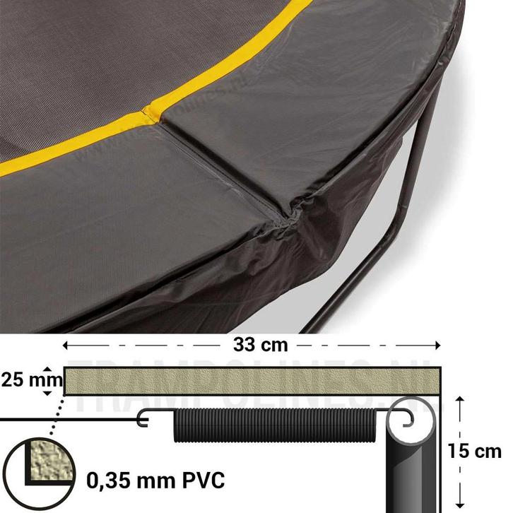 Trampoline Rand Magic Jump Black 251 cm, Kinderen en Baby's, Speelgoed | Buiten | Trampolines, Nieuw, Ophalen of Verzenden