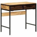 vidaXL Schrijfbureau met plank Bruin 80 x 50 x 75 cm massief, Huis en Inrichting, Bureaus, Verzenden, Nieuw