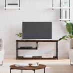 vidaXL Tv-meubel 103x38x46,5 cm bewerkt hout staal gerookt, Nieuw, Verzenden
