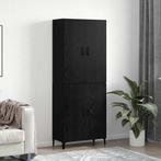 vidaXL Highboard 2 pcs Zwart eiken 69,5 x 34 x 180 cm, Huis en Inrichting, Minder dan 50 cm, Verzenden, Nieuw, Minder dan 100 cm