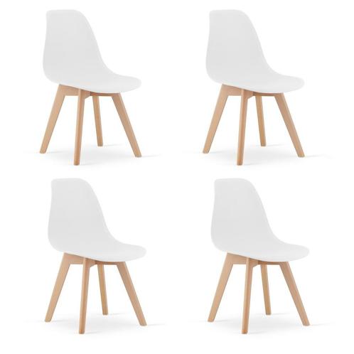 Moderne KITO eetkamerstoelen - set van 4 - wit en minimal..., Huis en Inrichting, Stoelen, Vier, Wit, Nieuw, Ophalen of Verzenden