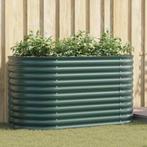 vidaXL Verhoogde plantenbak Groen 160 x 80 x 81 cm Staal, Verzenden, Nieuw, Metaal