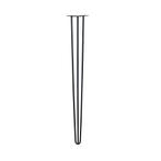 Zwarte massieve 3-punt hairpin tafelpoot - GRATIS VERZENDING