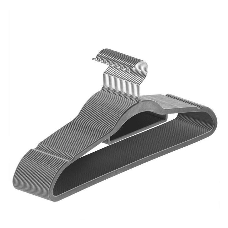 Fluwelen Kleerhangers / Kledinghanger - 30 Stuks - Grijs - A, Kleding | Dames, Kledinghangers, Nieuw, Verzenden