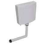 vidaXL Toiletstortbak met watertoevoer onderin 3/6 L grijs, Verzenden, Nieuw