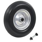 vidaXL Kruiwagenwiel met as 4,00-8 390 mm massief PU, Verzenden, Nieuw