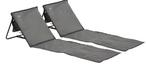Set van 2 Opvouwbare Strandmatten met Rugleuningen Handige T, Tuin en Terras, Tuinstoelen, Verzenden, Nieuw