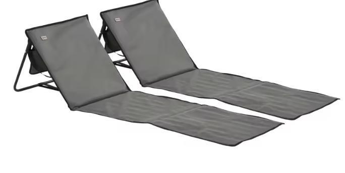 Set van 2 Opvouwbare Strandmatten met Rugleuningen Handige T, Tuin en Terras, Tuinstoelen, Nieuw, Verzenden