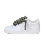 -9% Nike  Nike Air force 1 low rope laces khaki custom  maat, Verzenden, Nieuw, Wit