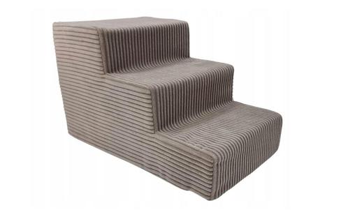 Hondentrap – 3 treden – corduroy – antislip – 30cm h, Dieren en Toebehoren, Honden-accessoires, Nieuw, Ophalen of Verzenden