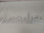 Katoenen paneel met gedrukt ontwerp met New York motief,