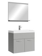 Badkamermeubel Montreal Set 02 60 x 35 cm Mat Grijs, Huis en Inrichting, Verzenden, Nieuw, Wastafelkast