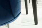 Elegante armleuningstoel TURIJN koningsblauw fluweel met, Huis en Inrichting, Stoelen, Nieuw, Ophalen of Verzenden