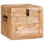 vidaXL Opslagdoos met opslag met slot massief mangohout, Huis en Inrichting, Woonaccessoires | Kisten, Verzenden, Nieuw