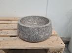 Stabigo Opzetwastafel 40 x 15 natuursteen grey polished