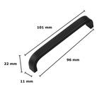 Handgreep York 96 mm Rvs Zwart, Huis en Inrichting, Verzenden, Nieuw