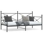 vidaXL Slaapbank zonder matras 107x203 cm staal zwart, Verzenden, Nieuw, Zwart, Metaal