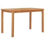 vidaXL Tuintafel 120x70x77 cm massief teakhout, Verzenden, Nieuw, Hout