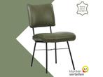 Leren eetkamerstoel Solid - Granada Moss (olijf/groen) -, Huis en Inrichting, Stoelen, Overige kleuren, Nieuw, Leer, Ophalen of Verzenden
