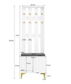 Moderne Witte Halmeubelset met Zitbank en Kapstokrek, Verzenden, Nieuw