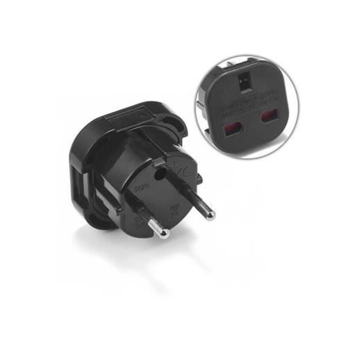 Reisstekker Type G naar Type F - Wereldstekker Engeland,, Doe-het-zelf en Verbouw, Elektra en Kabels, Nieuw, Verzenden