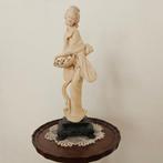Beeldje, Santini - Geisha with mushrooms - 45 cm - Hars, Antiek en Kunst