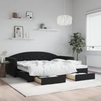 vidaXL Slaapbank met onderschuifbed en lades 90x200 cm, Huis en Inrichting, Slaapkamer | Bedden, 90 cm, Eenpersoons, Verzenden