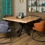 *WOONWINKEL* Tower Living Soria Boomstamtafel Vierkant 150 C, Huis en Inrichting, Tafels | Eettafels, Verzenden, Nieuw