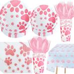 Honden party pakket XL wit met roze honden pootjes 161 delig, Dieren en Toebehoren, Verzenden, Nieuw