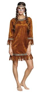 Indianen Jurk Bruin M, Kleding | Dames, Verzenden, Nieuw