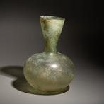 Oud-Romeins Glas Grote fles, 1e - 3e eeuw na Christus. 19cm