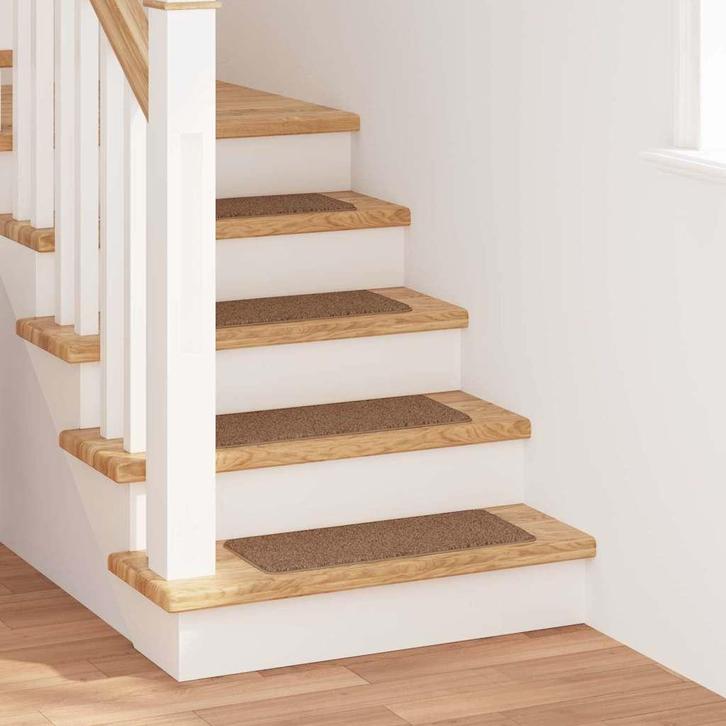 vidaXL Antislip Trapmatten 15 pcs Geel 60 x 25 cm PP, Doe-het-zelf en Verbouw, Ladders en Trappen, Nieuw, Verzenden