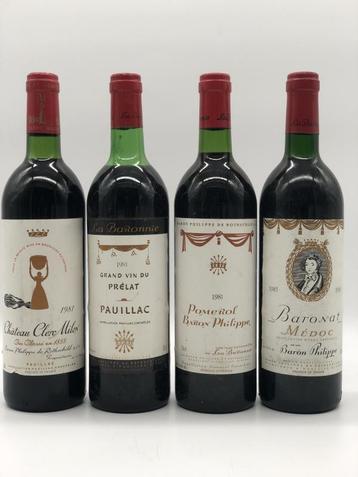 Mixed lot of 4 x 75cl different Baron Philippe de Rothsch... beschikbaar voor biedingen