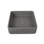 Waskom Aris 39x39x12cm beton vierkant grijs inclusief, Verzenden, Nieuw