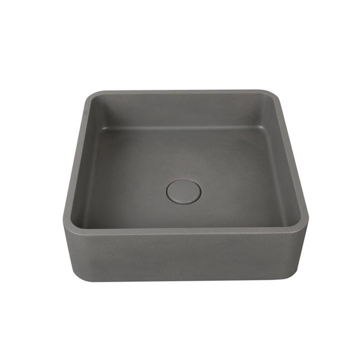 Waskom Aris 39x39x12cm beton vierkant grijs inclusief, Doe-het-zelf en Verbouw, Sanitair, Verzenden